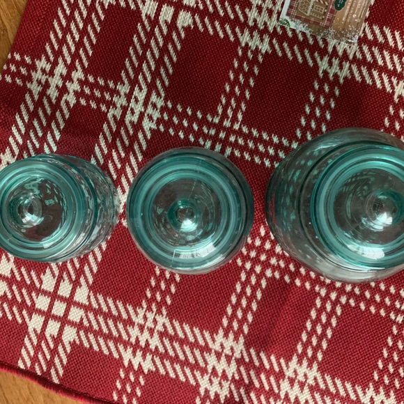 The Pioneer Woman Cassie Glass Canisterr 3 Pc Set, Teal - Picture 5 of 8